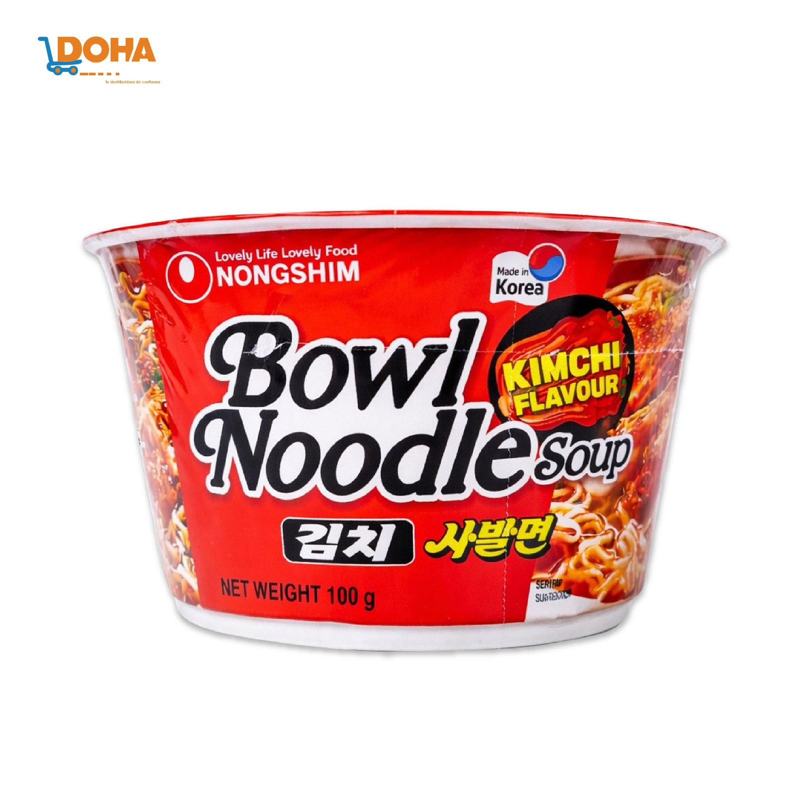 Tazón de sopa sabor Kimchi Nongshim Bowl Noodle